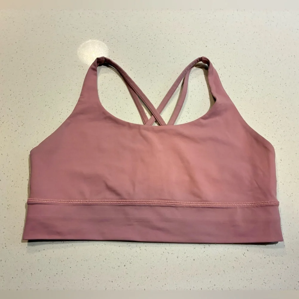 Lululemon Energy Bra *Long Line in Peach Pink Size 12